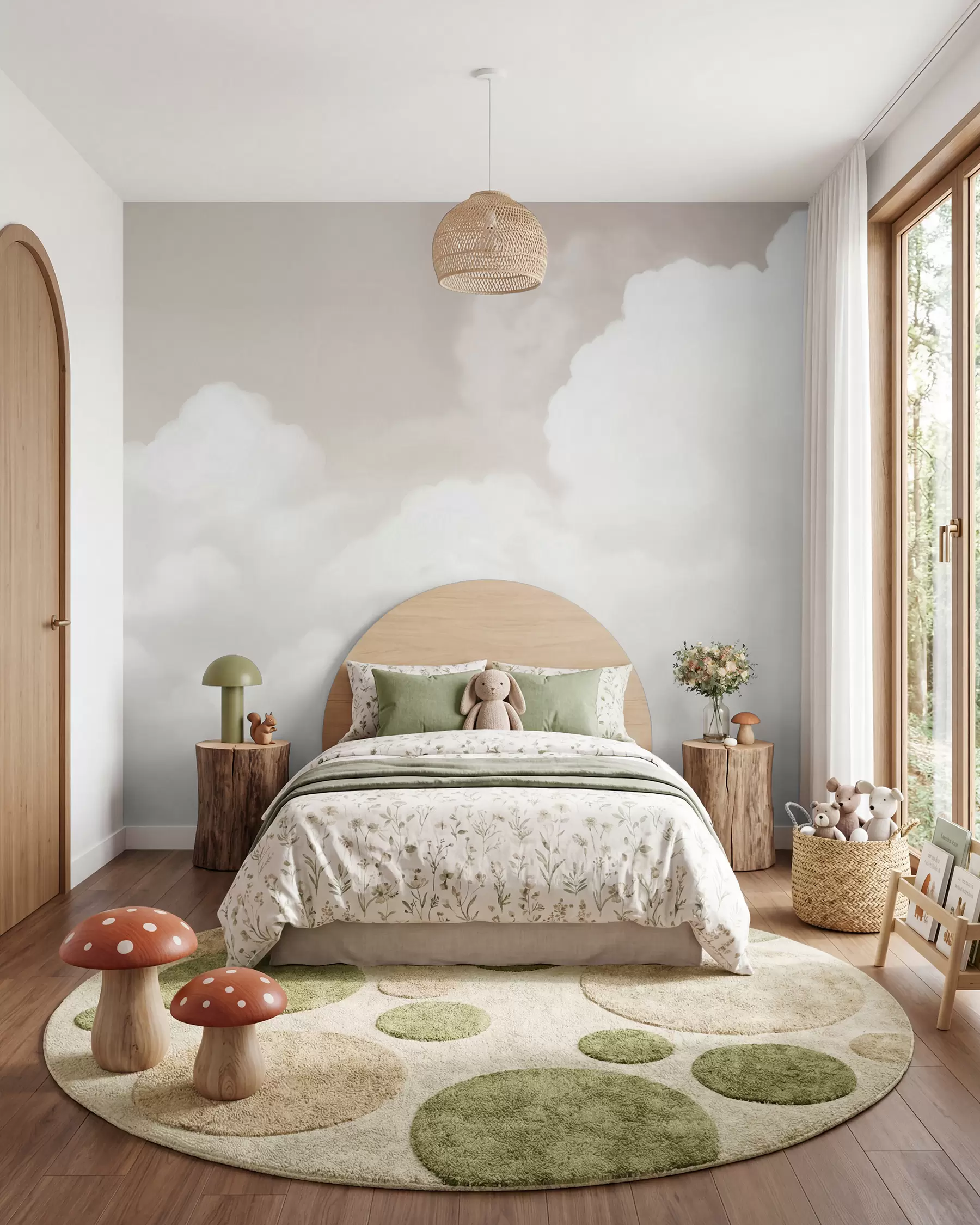 wall murals Cream Clouds w03301v2
