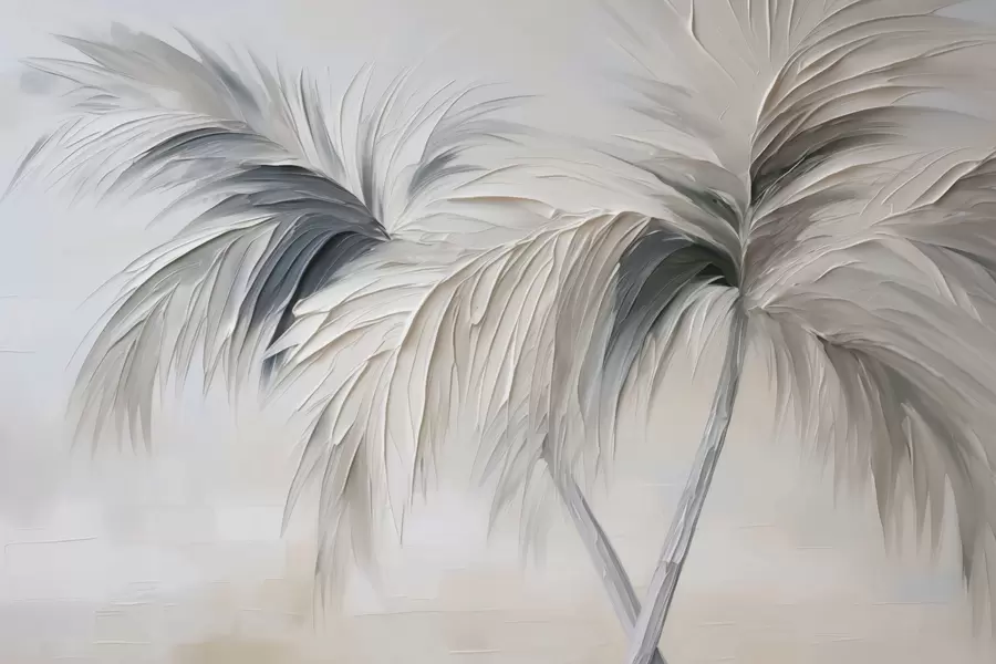 Wall Mural Photo Wallpaper Abstract palm trees imitation of brush strokes w03269