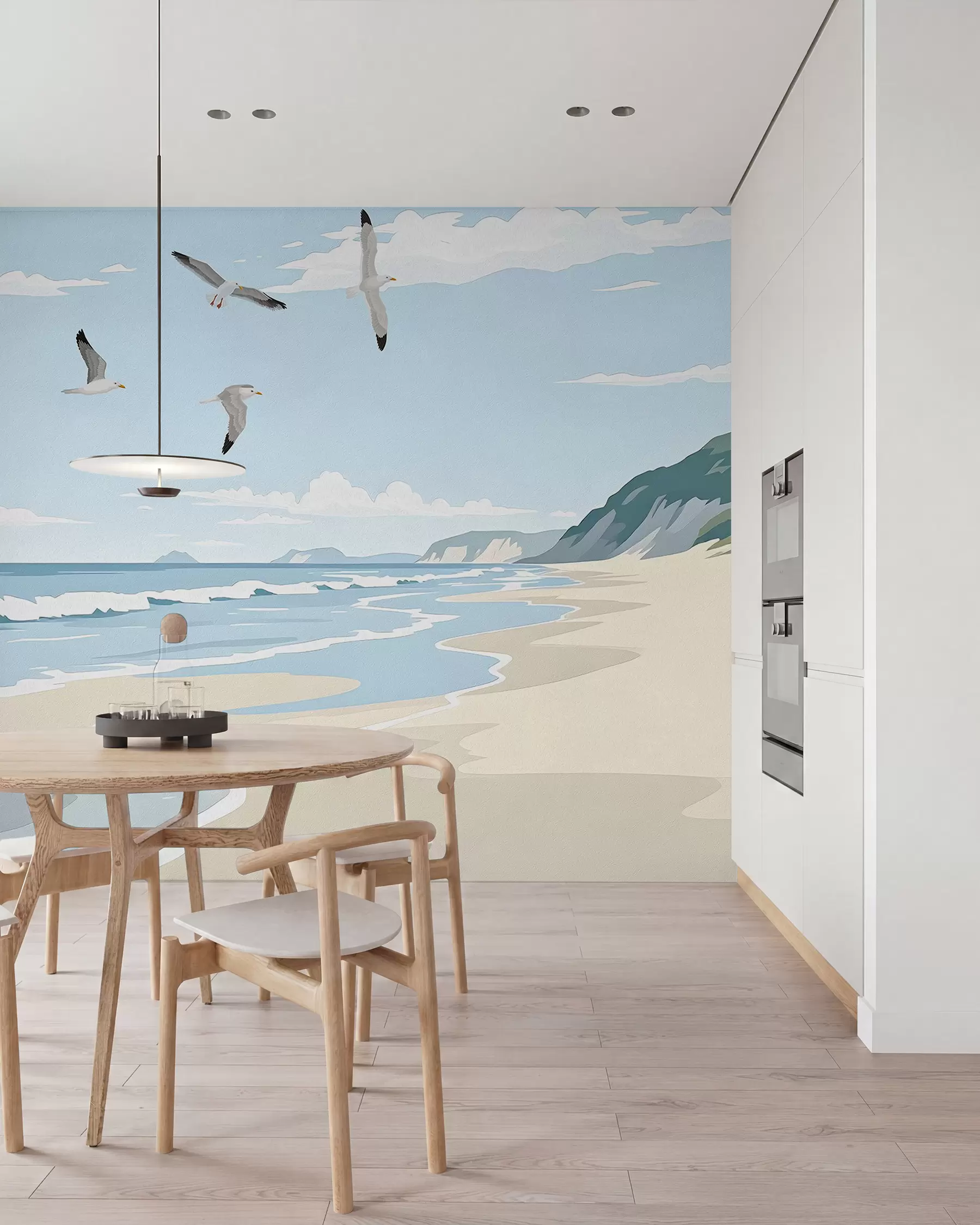 wall murals Seascape painted with oil paint w03338