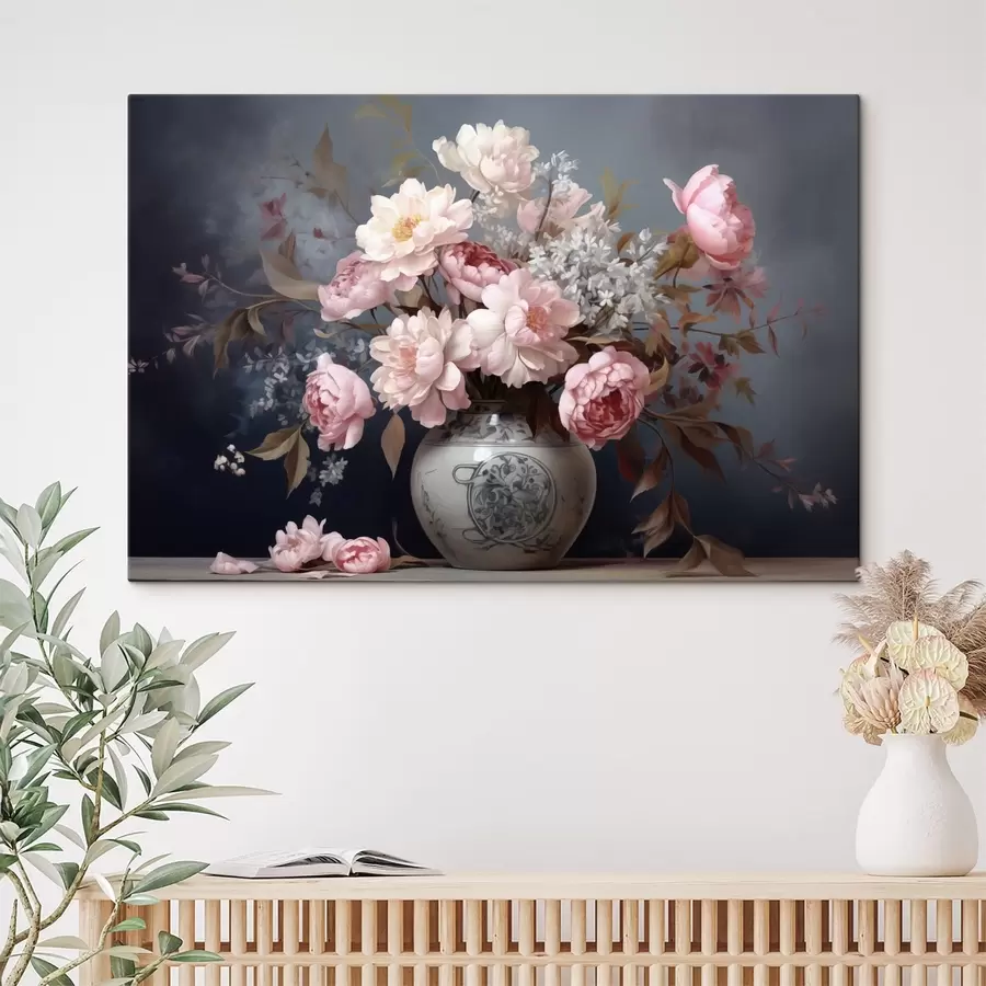 wall murals Vintage vase with flowers s43038