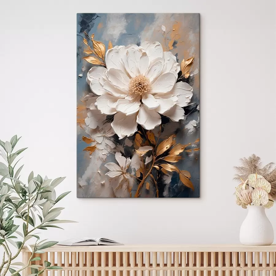 murales flor blanca s43090