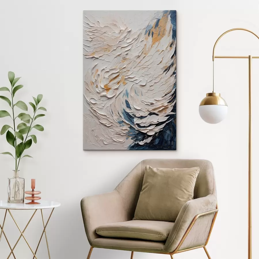 wall murals Abstract white wing in oil painting style s43097