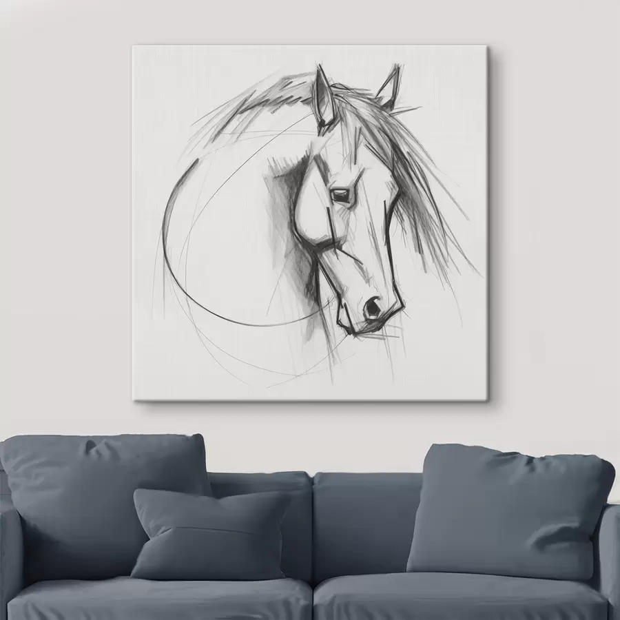 murales Boceto de imitación de caballo s43231