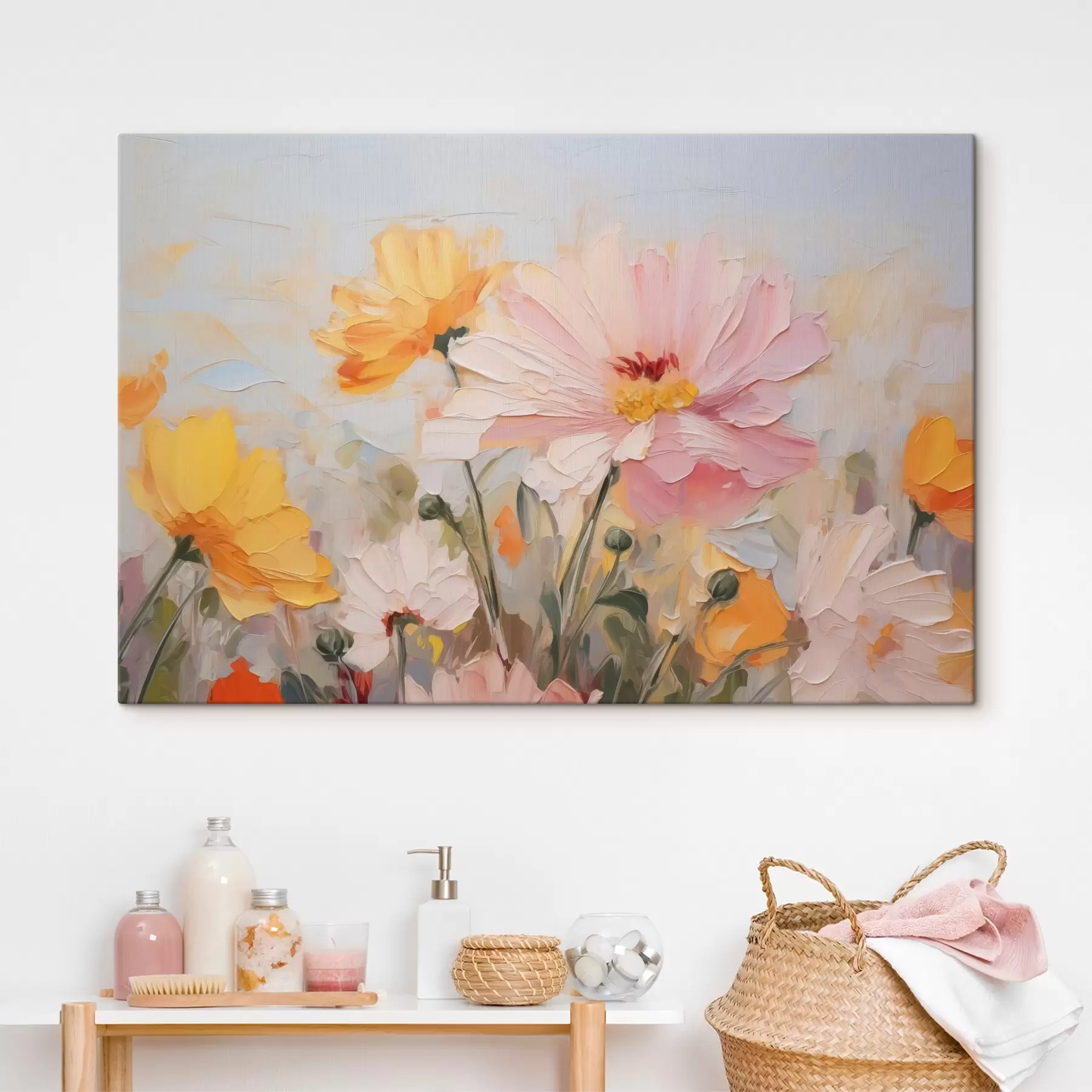 wall murals Bright abstract flowers s43232