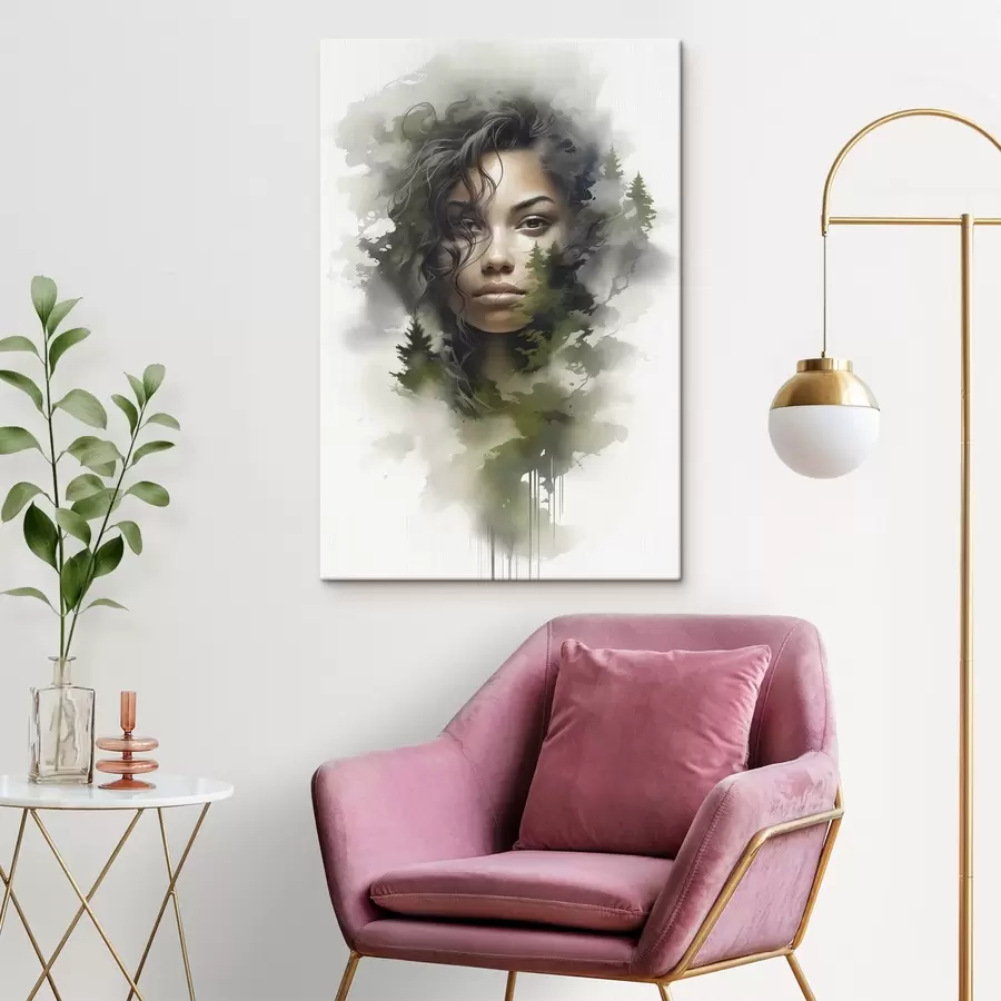wall murals People, abstract image of a forest s43259