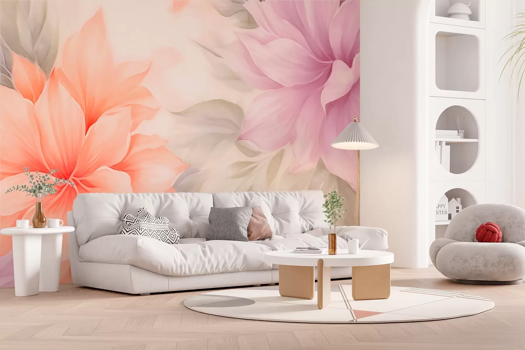 wall murals Delicate flower petals w03372