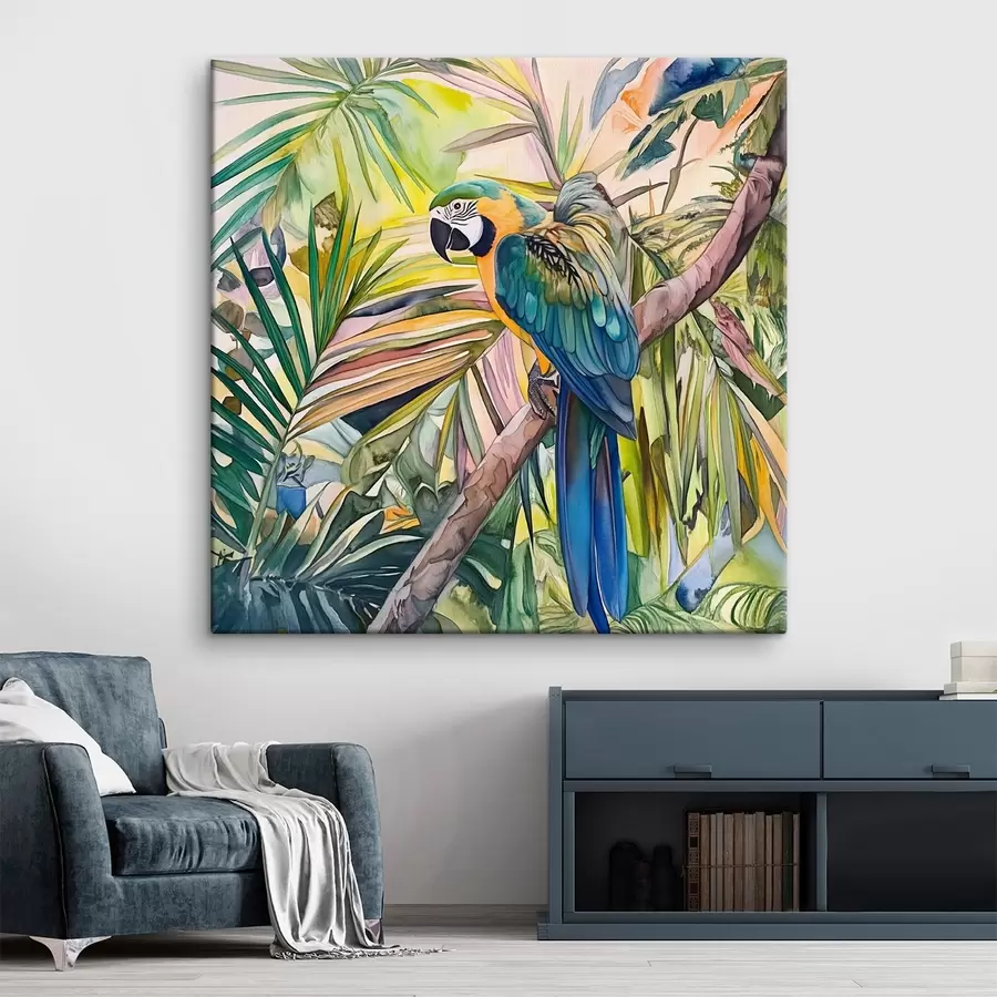 wall murals Parrot on a tree s43306