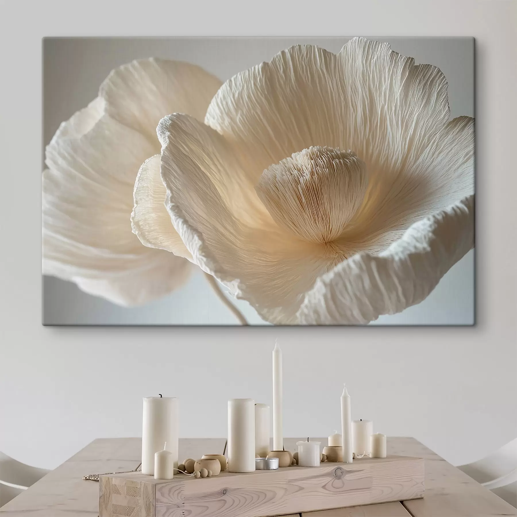 wall murals Large beige flower s43332