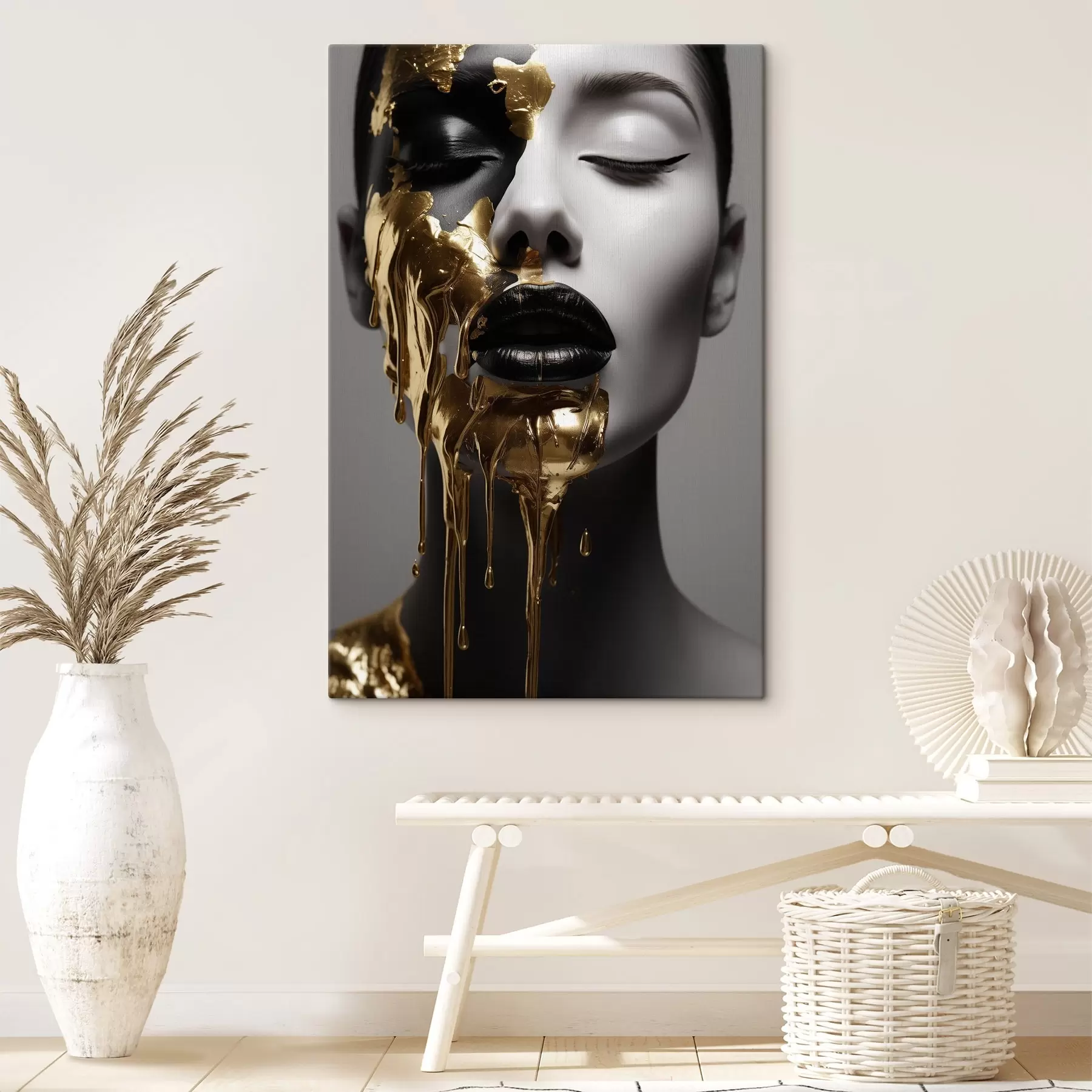 wall murals People, girl with black lips s43337