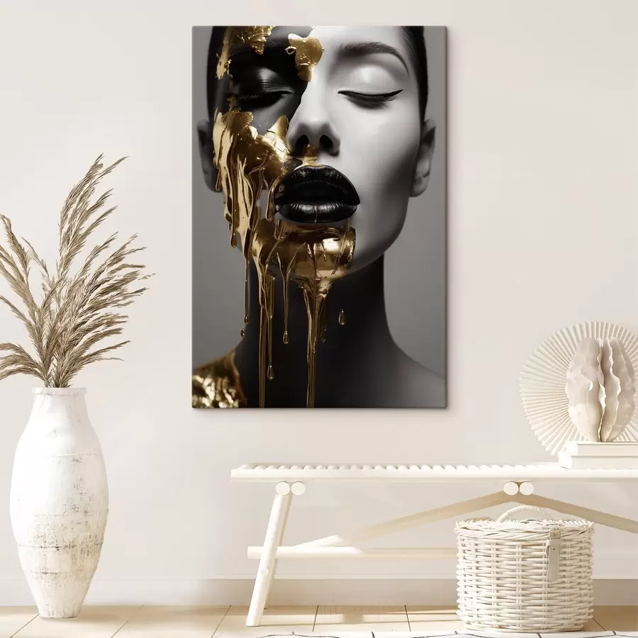 murales Gente, chica con labios negros s43337