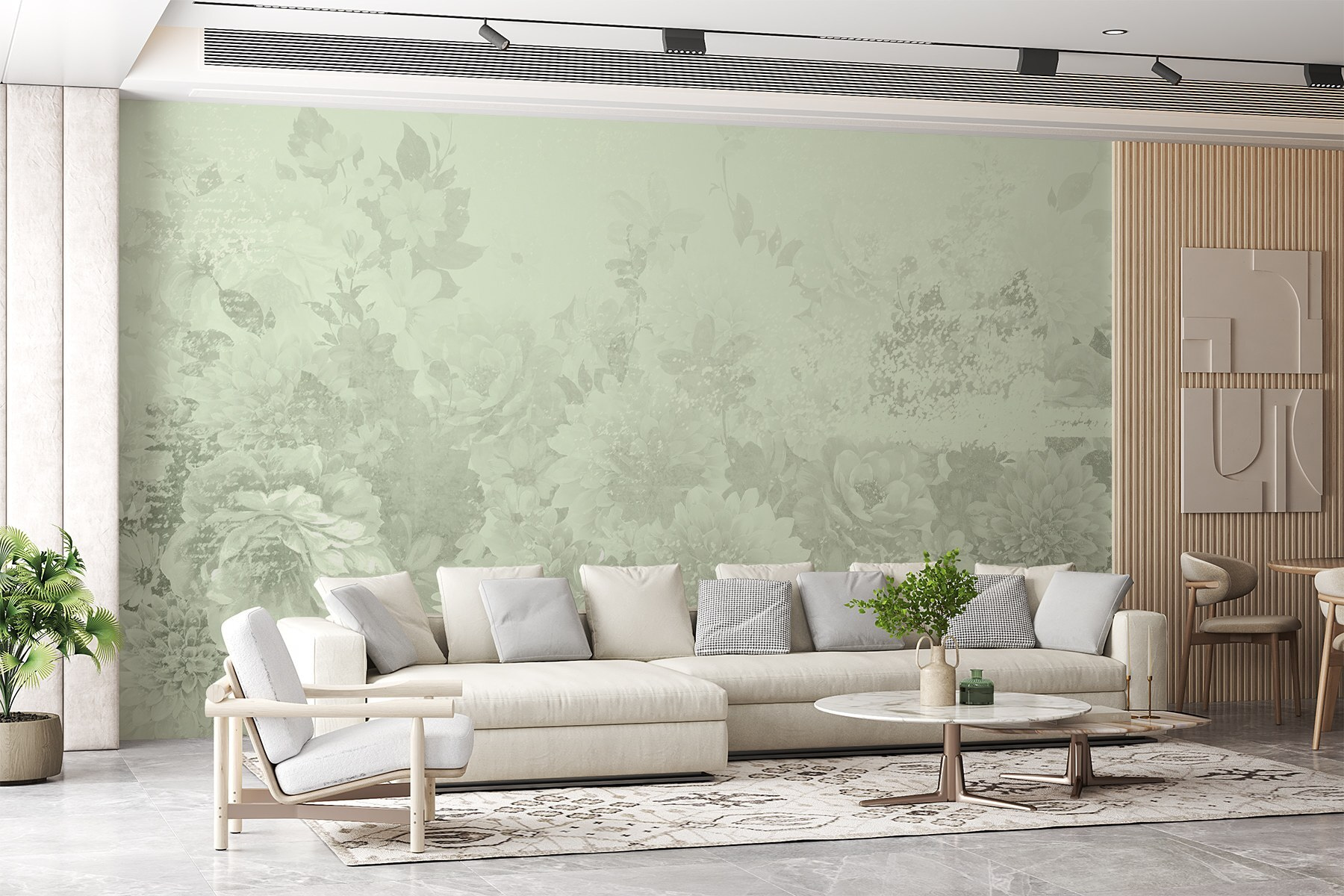 【MURAL】ミューラル　ウィンドブレーカー　0164 Wall Murals Nature Delicate, single-color, vintage flowers