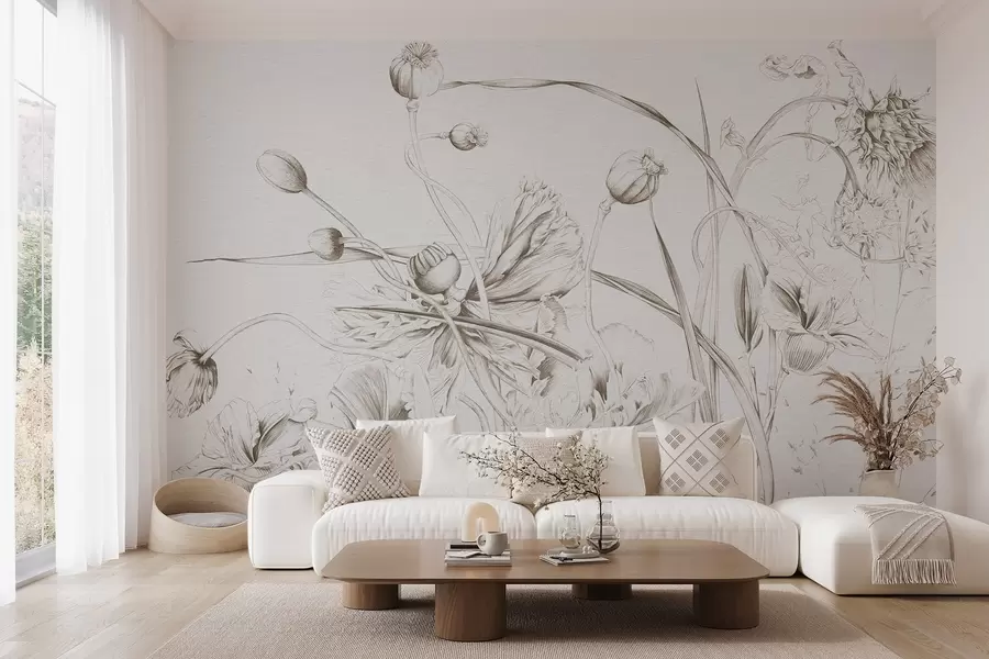 Wall Mural Photo Wallpaper Botanical graphics w08926v1