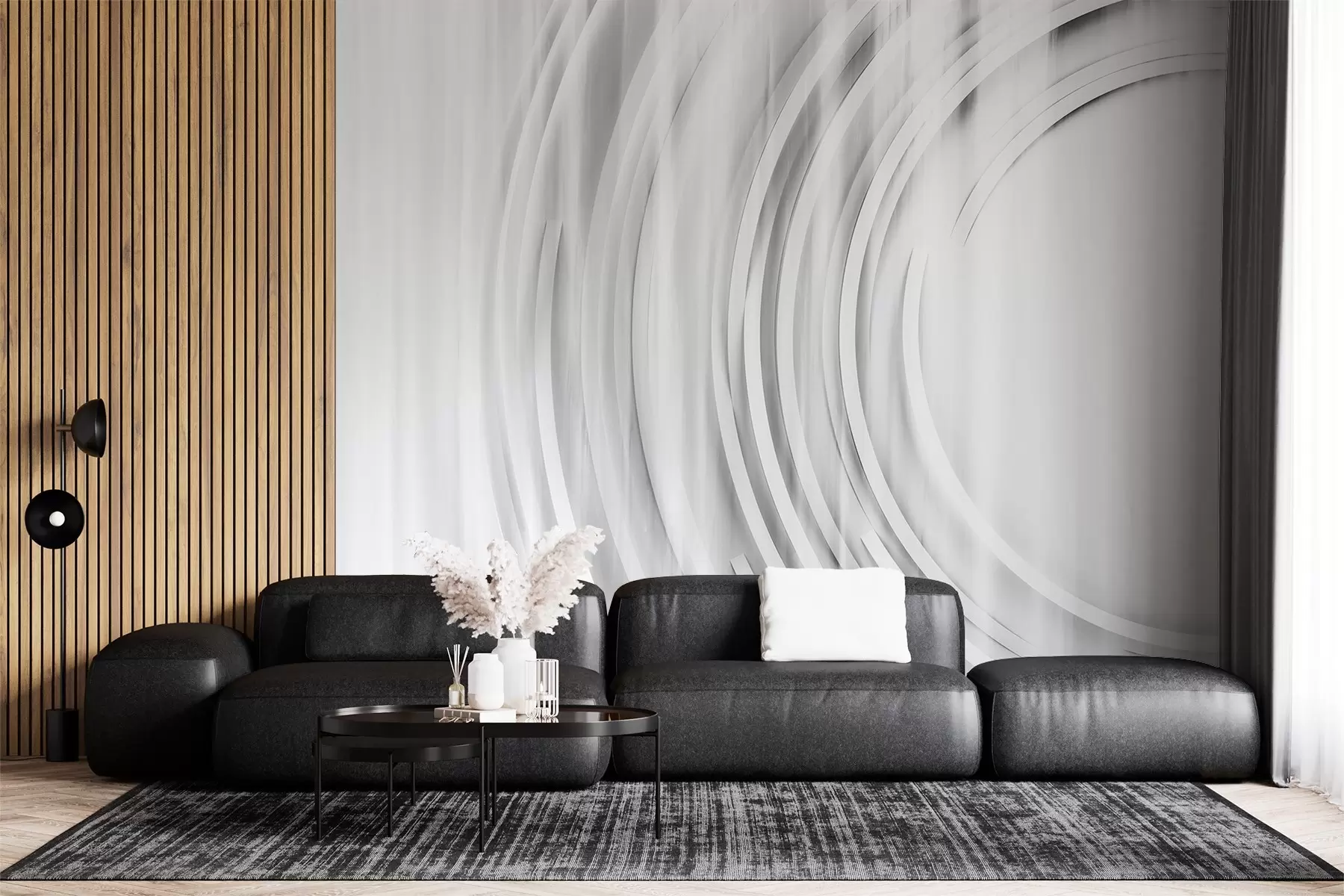 murales Anillos caóticos abstractos w08929v2