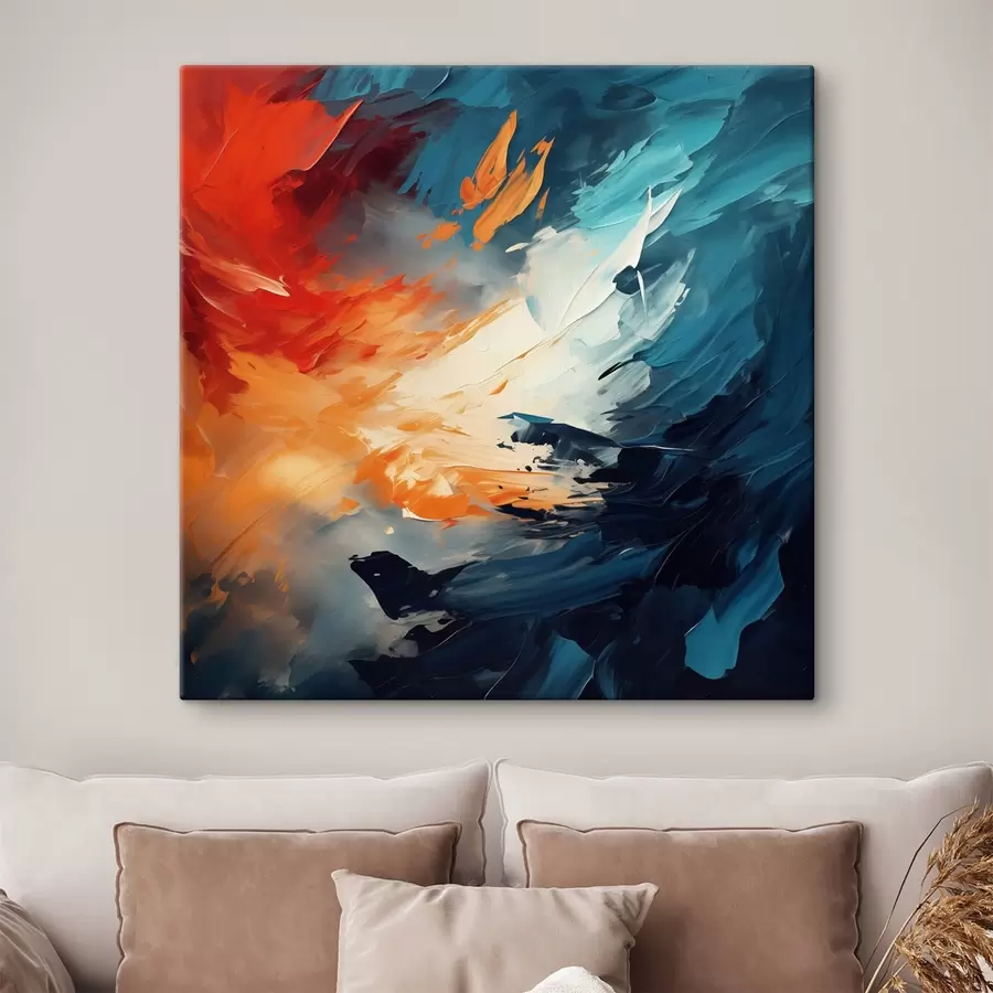 murales Pintura abstracta con grandes pinceladas expresivas s43363
