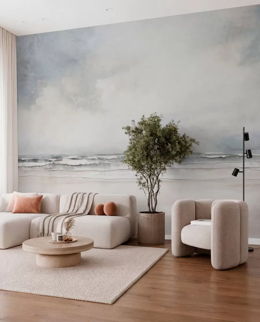 Wall Mural Photo Wallpaper Abstract horizon of sky and sea meeting w03441
