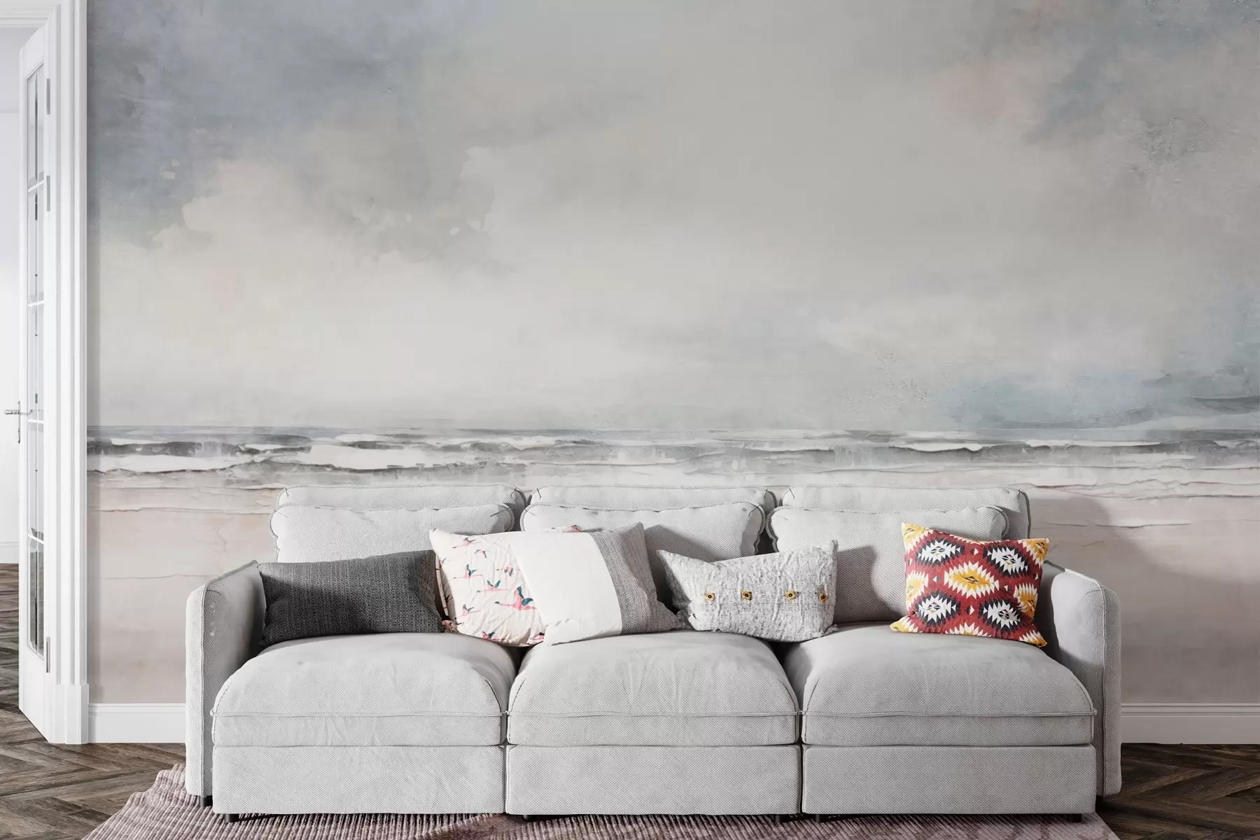 Wall Mural Photo Wallpaper Abstract horizon of sky and sea meeting w03441