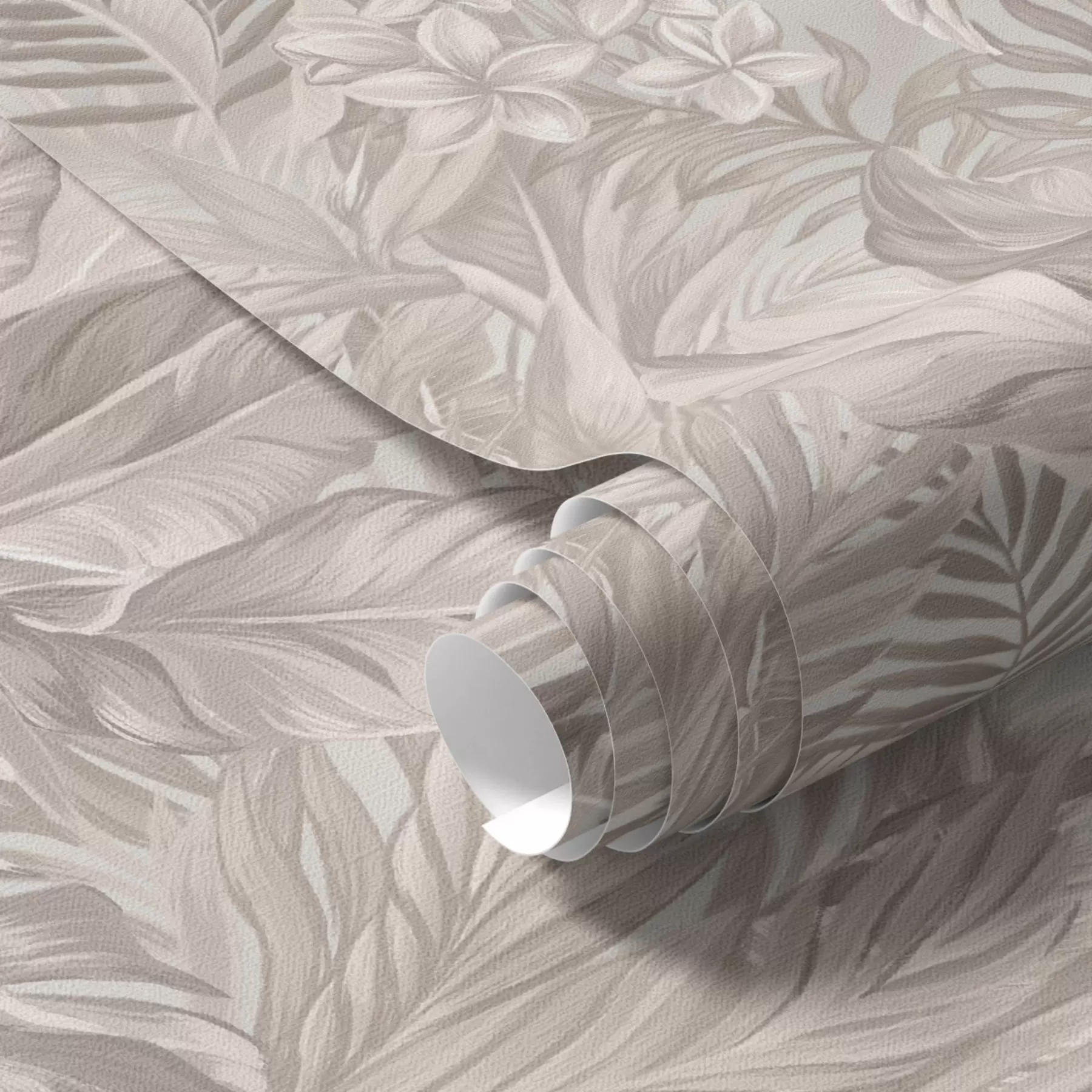 peintures murales Fleurs et feuilles tropicales aux couleurs pastel a00024