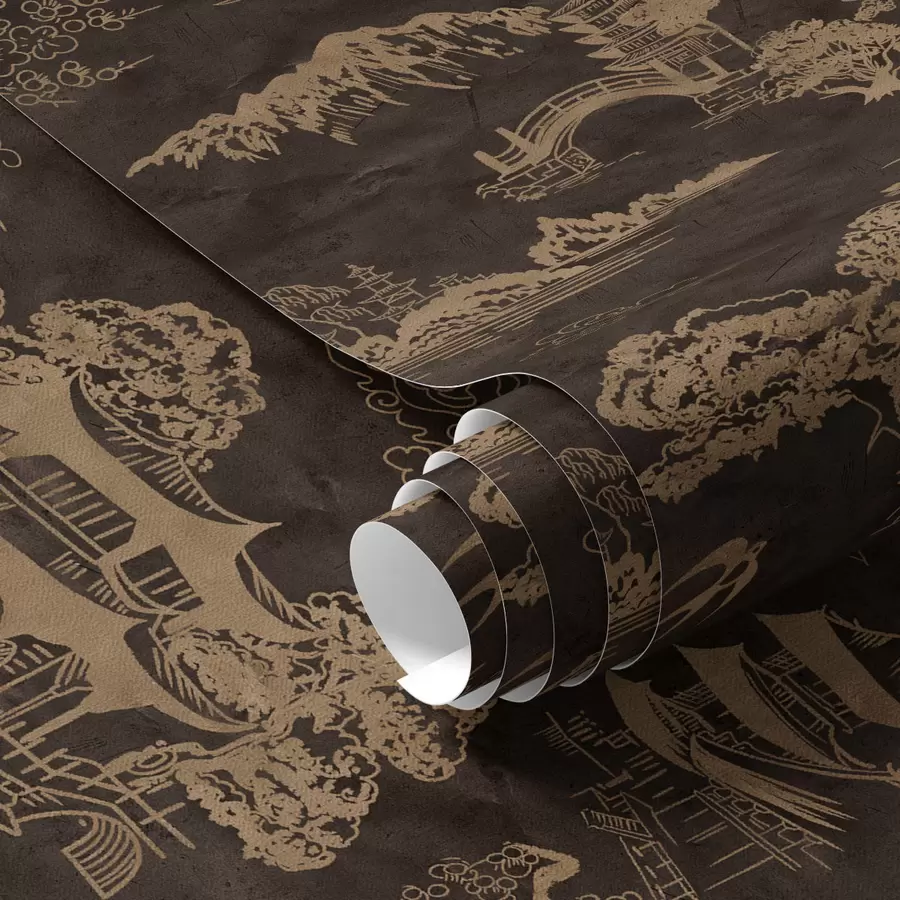 Wall Mural Photo Wallpaper Asian elements in brown a00065