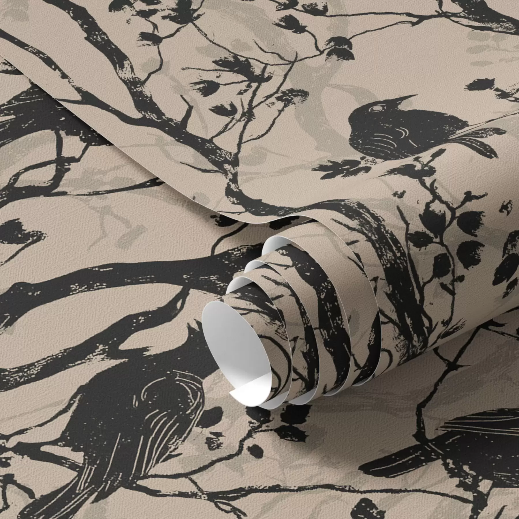 peintures murales Corbeaux sur les branches a00082