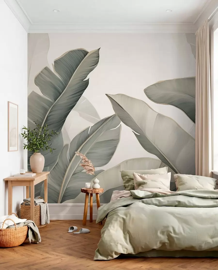 peintures murales Feuilles tropicales w03427
