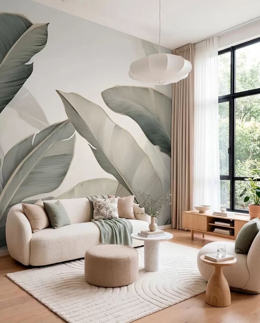 Wall Mural Photo Wallpaper Tropical leaves w03427