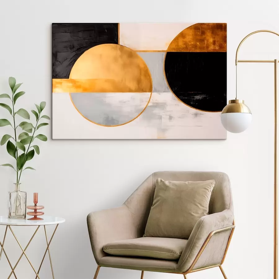 wall murals Geometric composition in minimalist style s43420