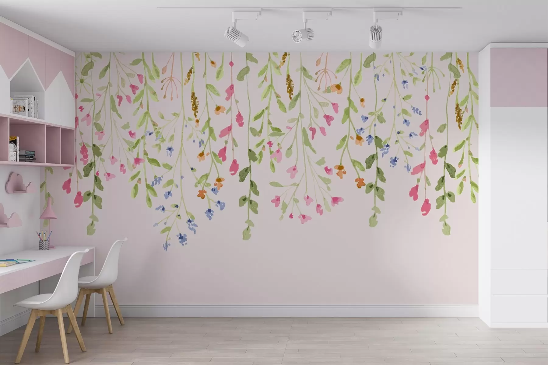 wall murals Wildflowers from above w03475