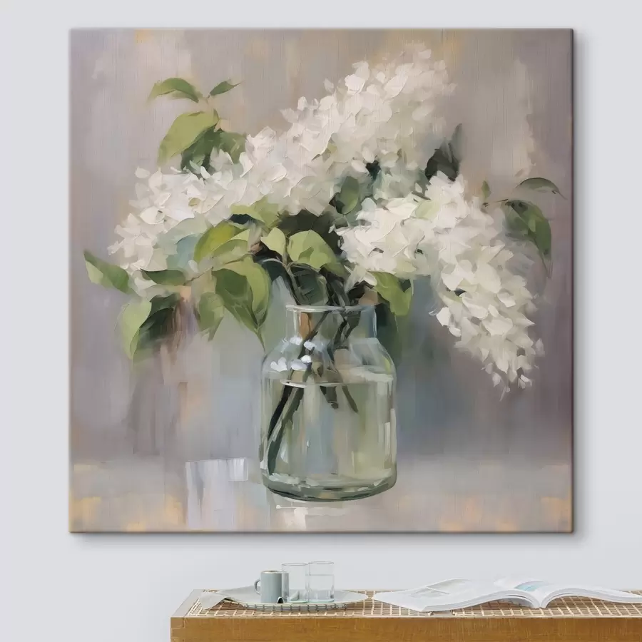wall murals White lilac in a vase imitation of painting s43439