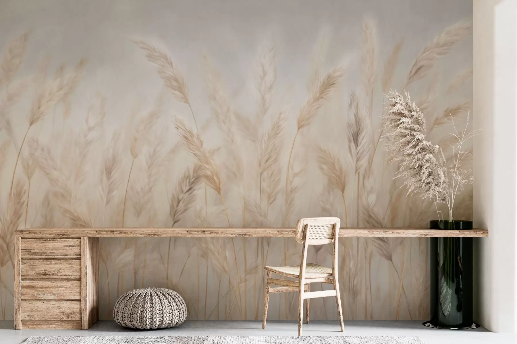 murales Espiguillas contra el cielo azul w03530