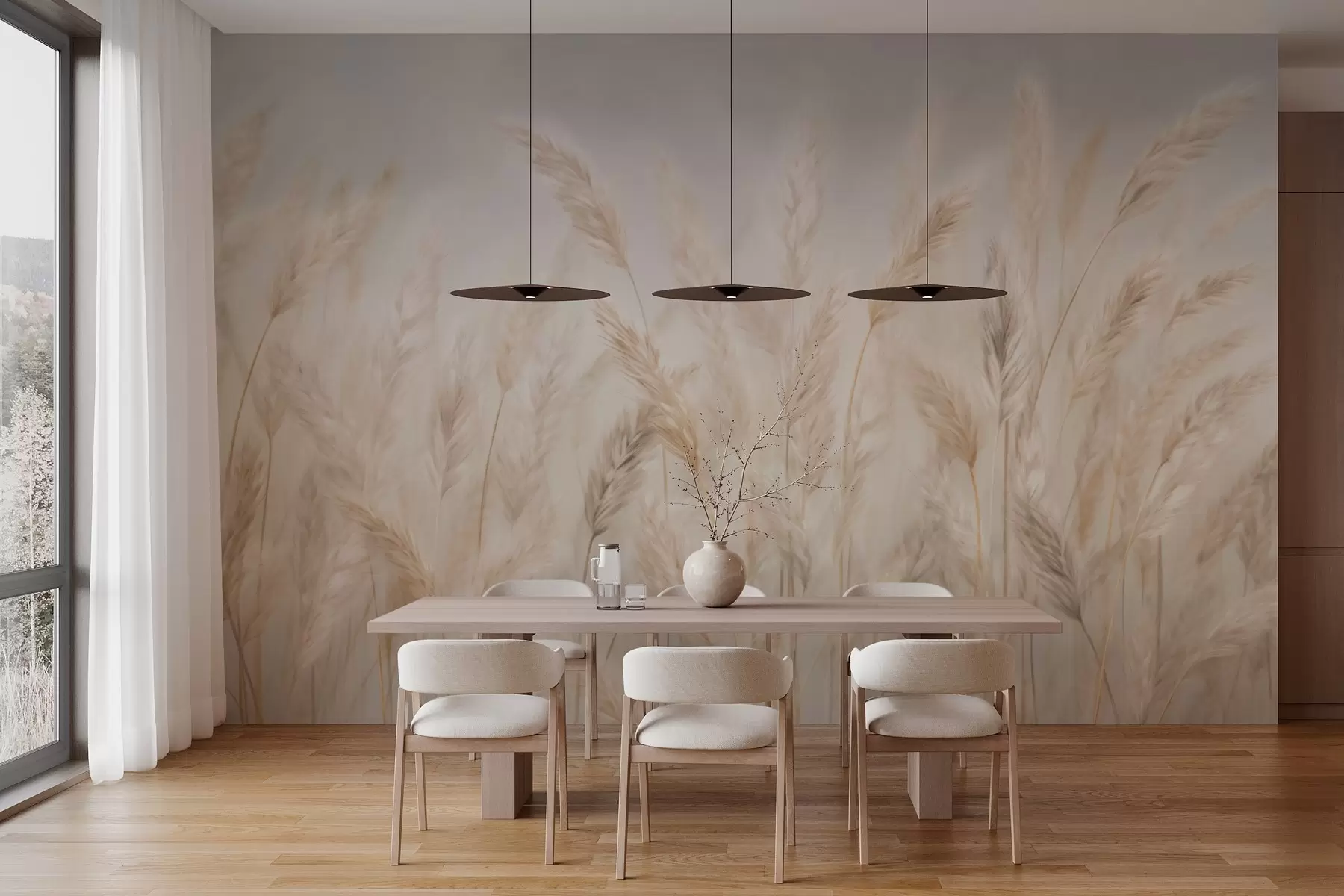 murales Espiguillas contra el cielo azul w03530