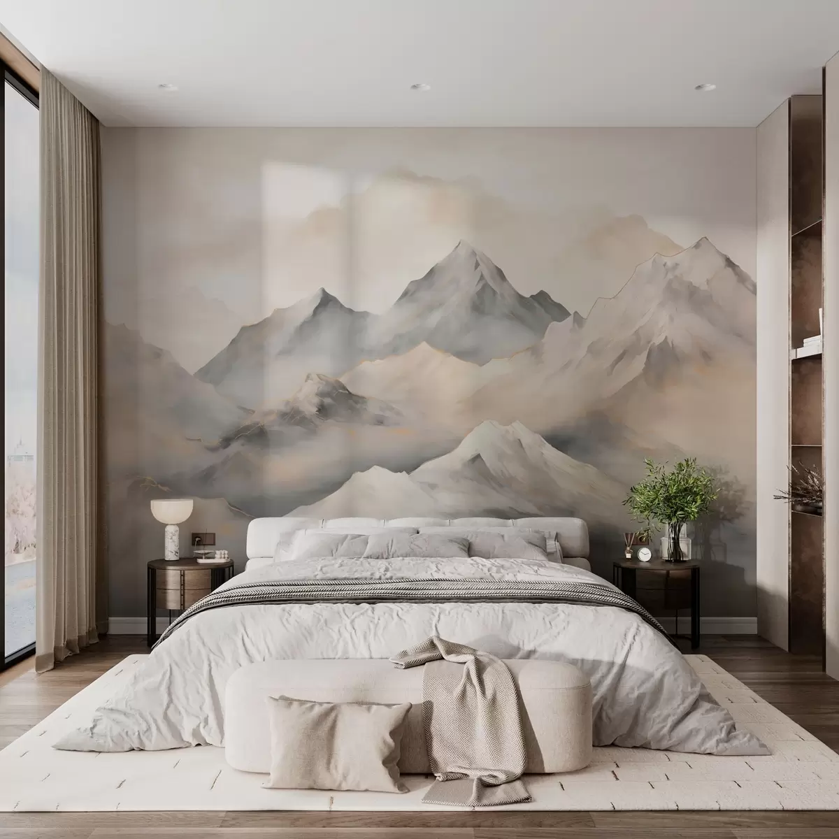 Wall Mural Photo Wallpaper Misty mountains w03519