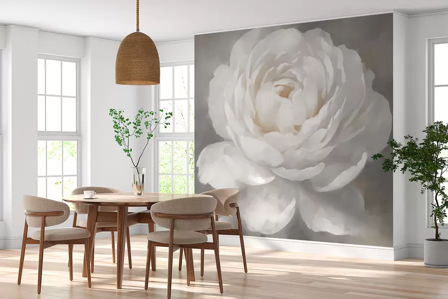 Wall Mural Photo Wallpaper Big white flower w03486