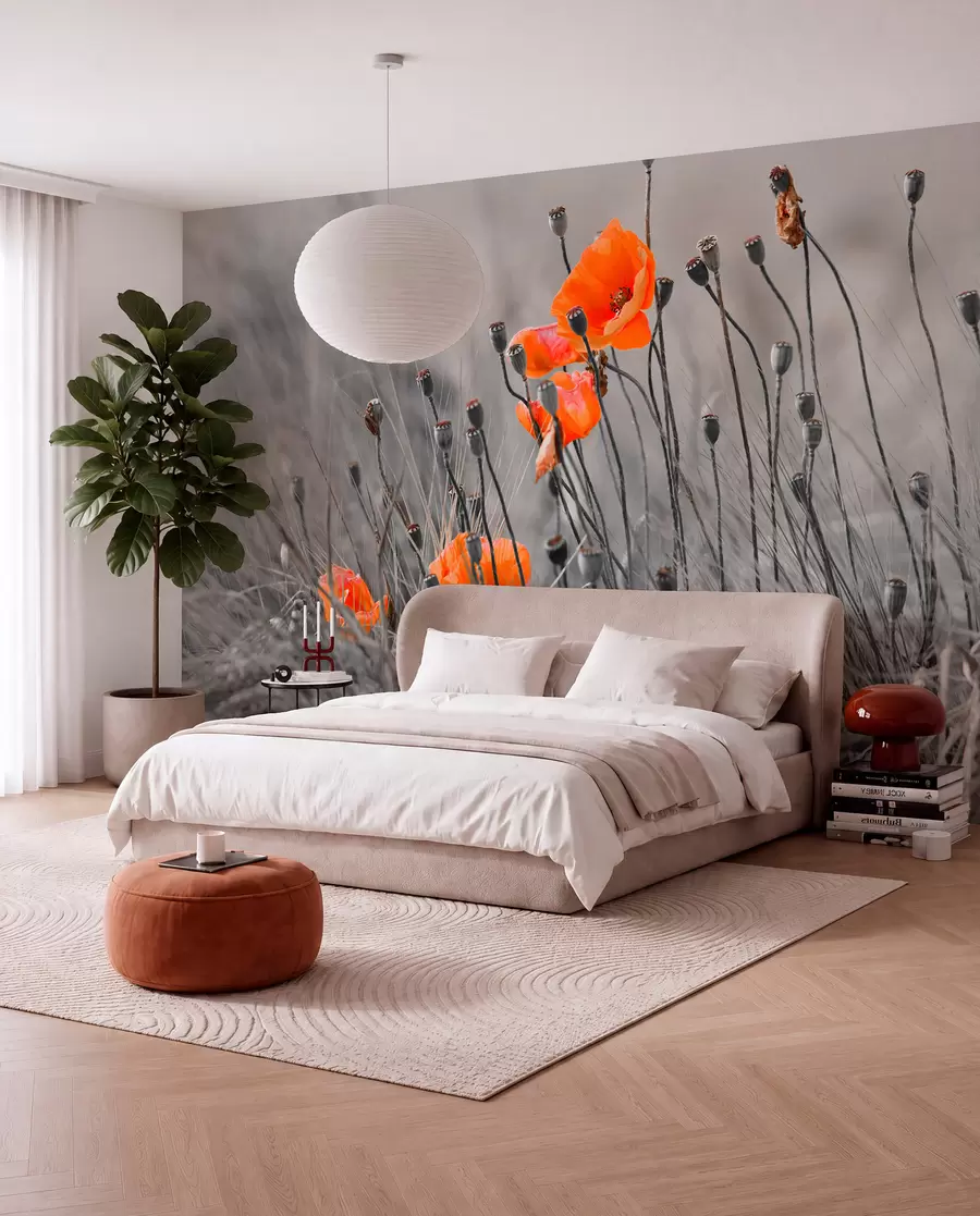 Wall Mural Photo Wallpaper Field poppies u53411