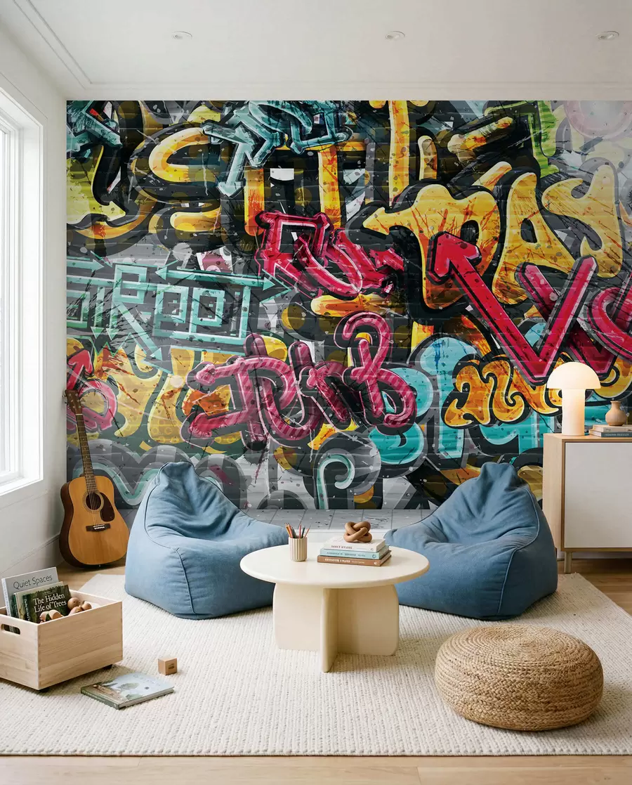 peintures murales Graffiti haut en couleur u56045