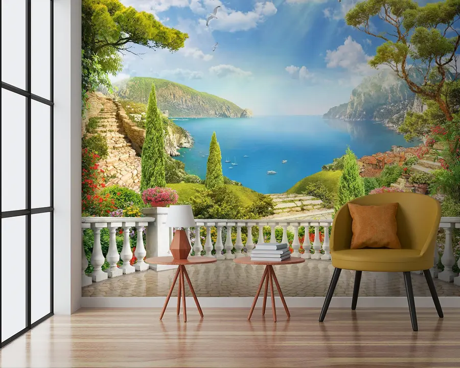 murales Cielo, nubes y agua u60261