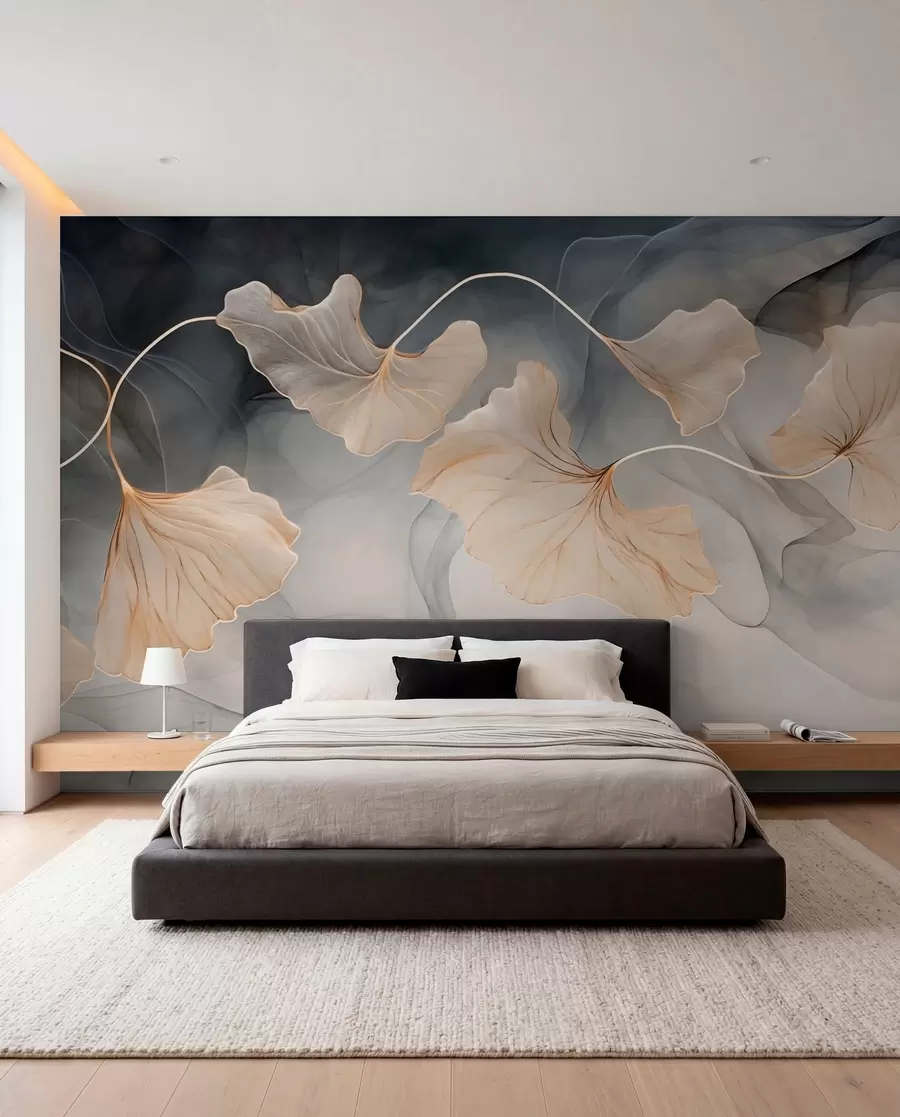 peintures murales Image abstraite de ginkgo w03511