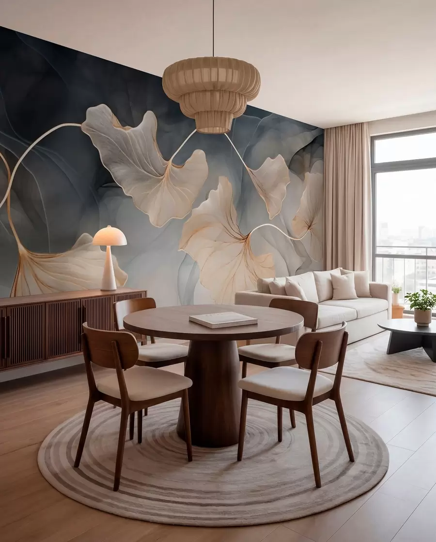 peintures murales Image abstraite de ginkgo w03511