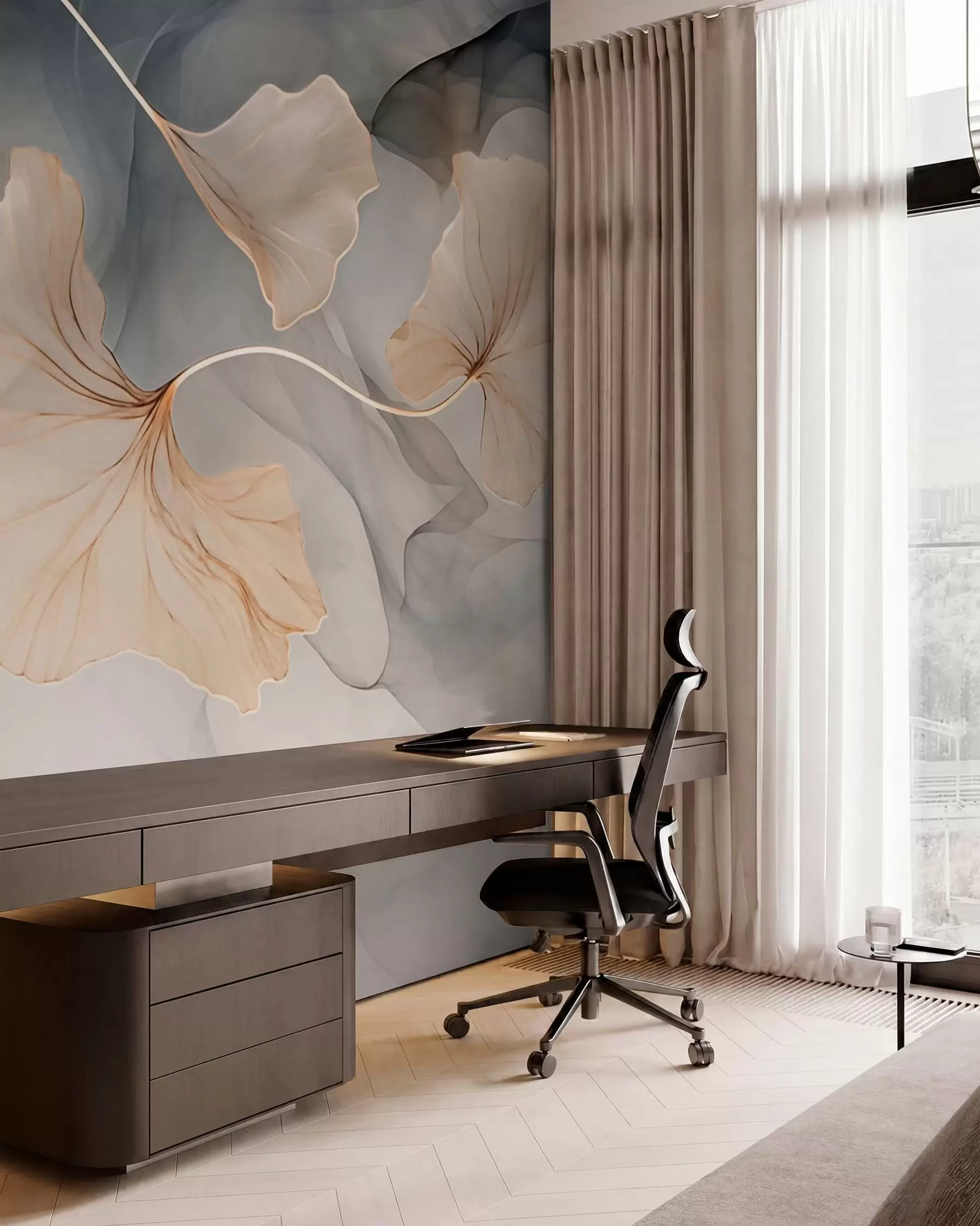 peintures murales Image abstraite de ginkgo w03511