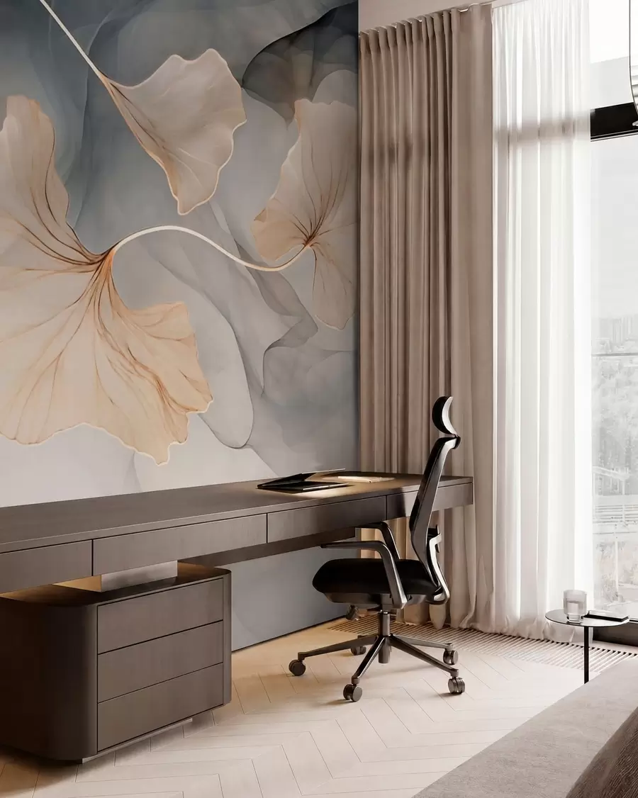 peintures murales Image abstraite de ginkgo w03511