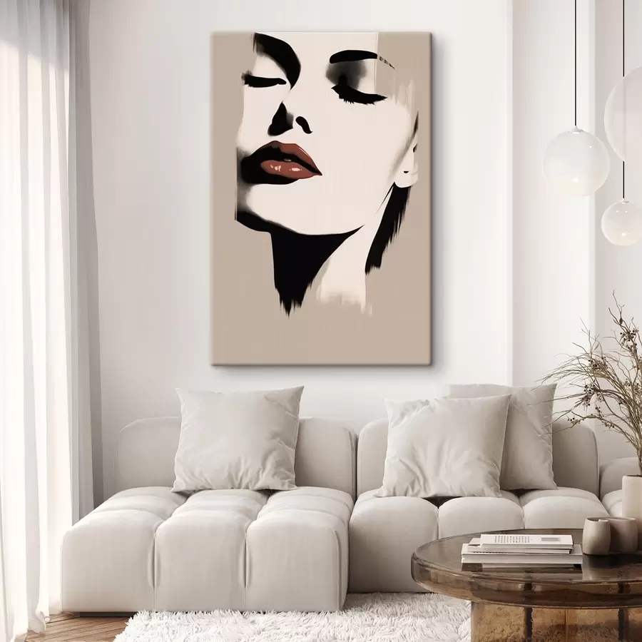 wall murals Minimalistic female portrait s43527