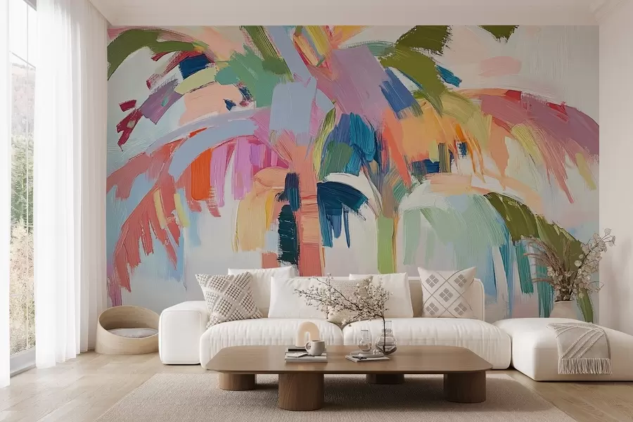 Wall Mural Photo Wallpaper Abstract colorful palm tree w03578
