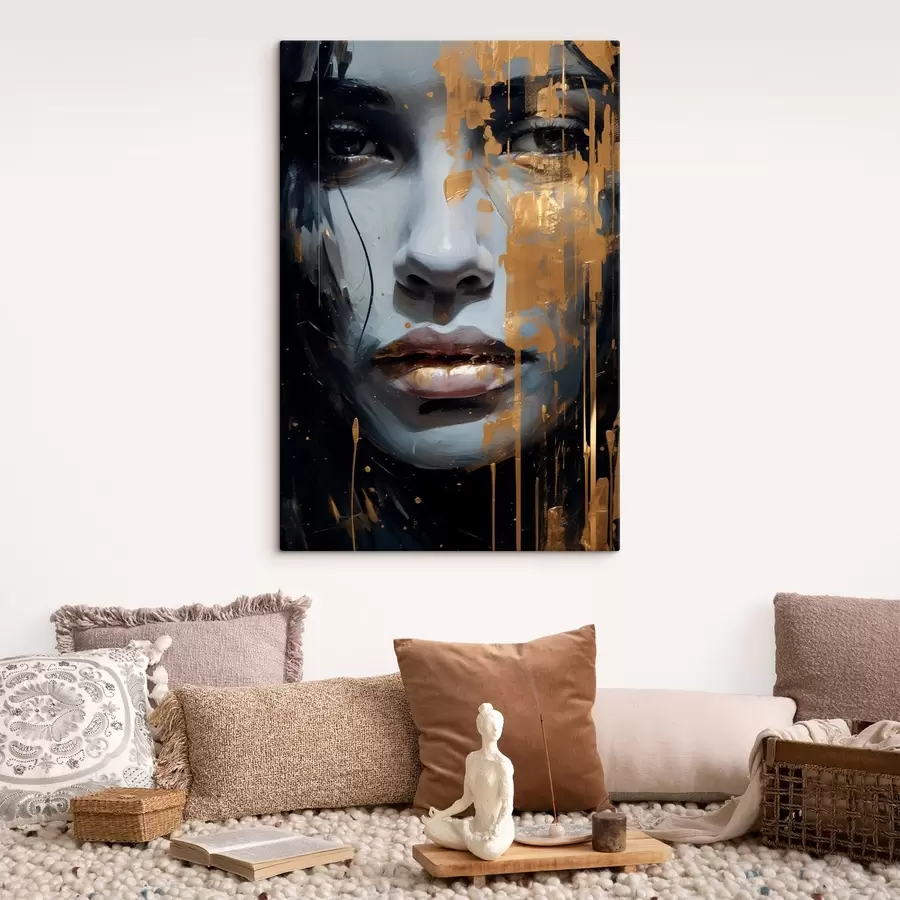 wall murals Enigmatic Painted Face s43572