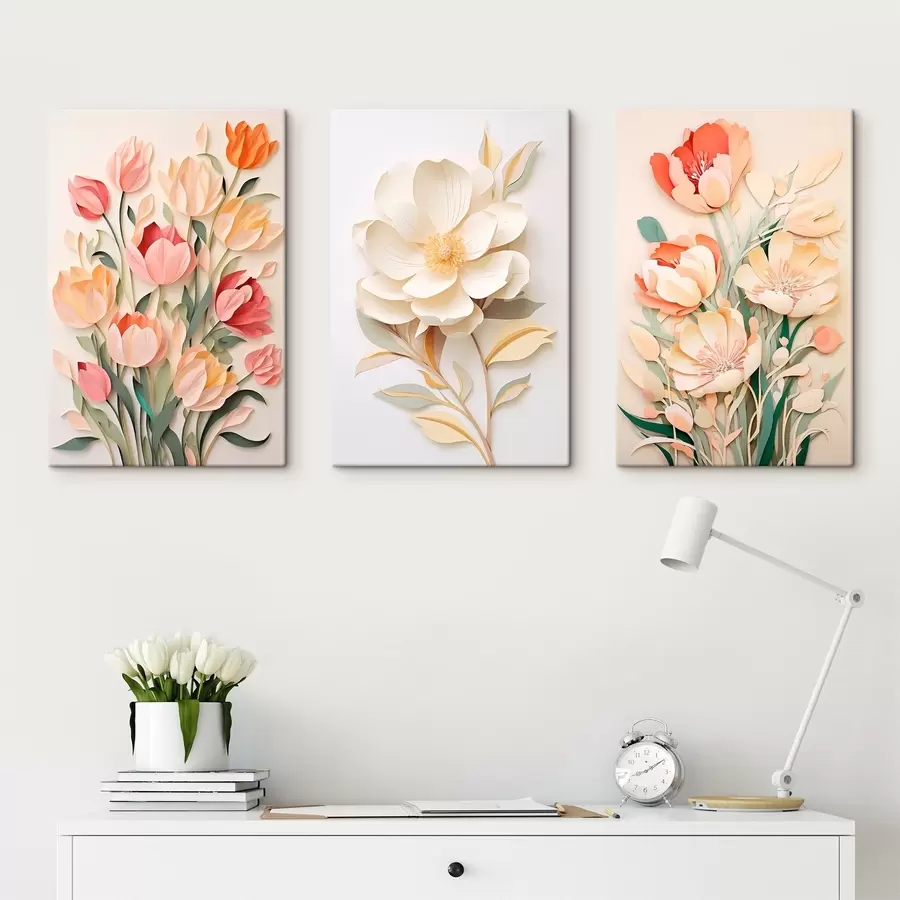 wall murals Paper flowers m00432