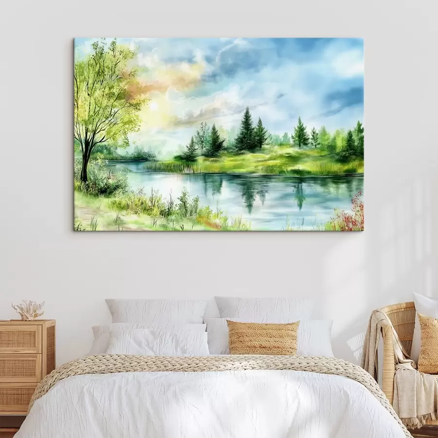 wall murals Beautiful view of the lake s43923