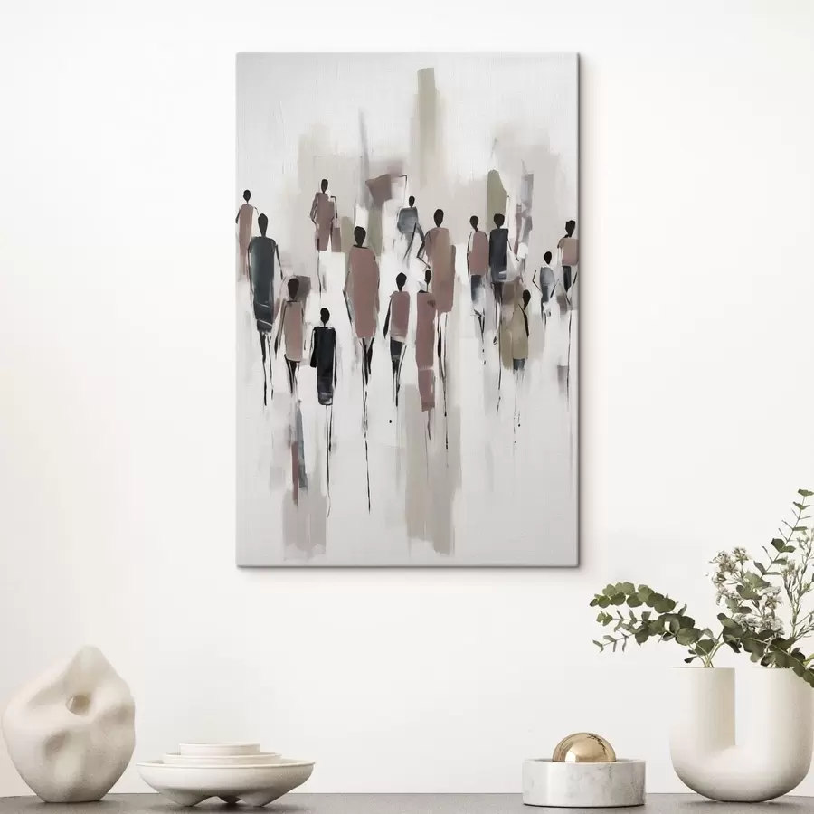 wall murals Abstraction people crowd s43485