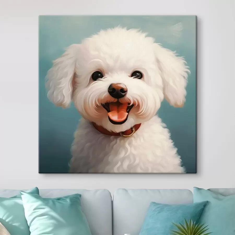 murales Alegre perro blanco s43935