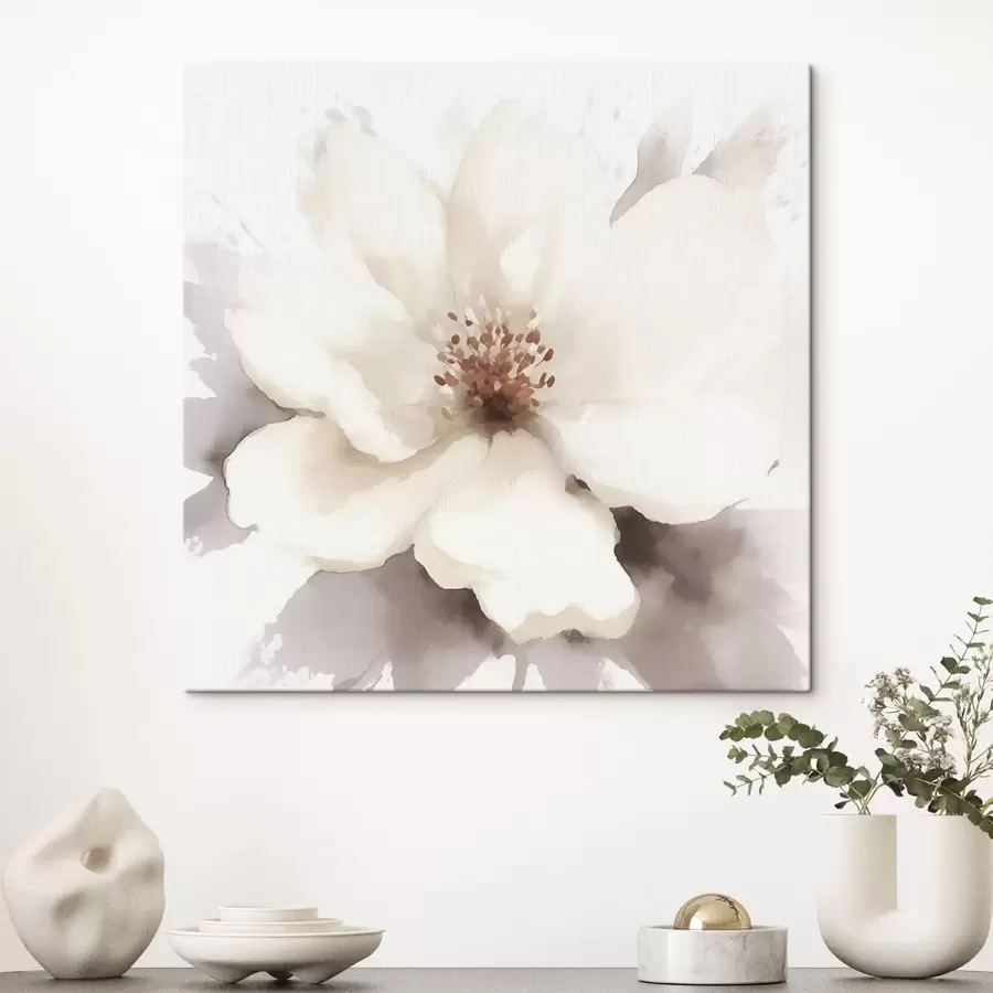 murales flor blanca s43484