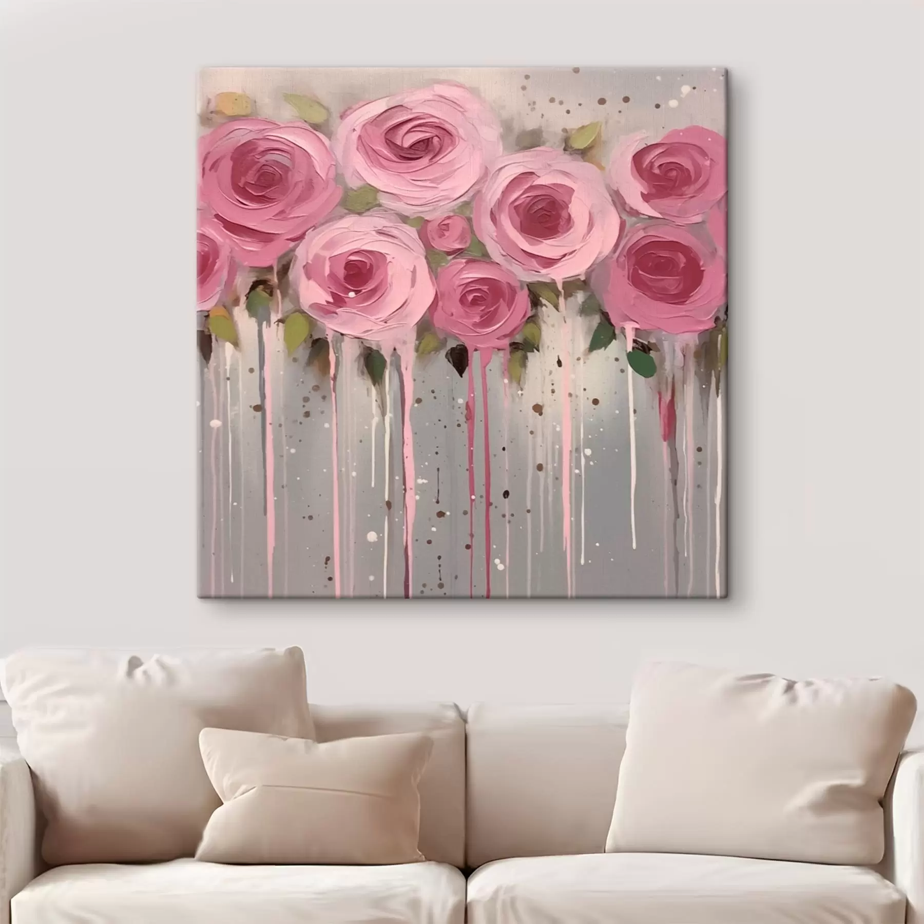 wall murals Roses abstraction flowers s43930