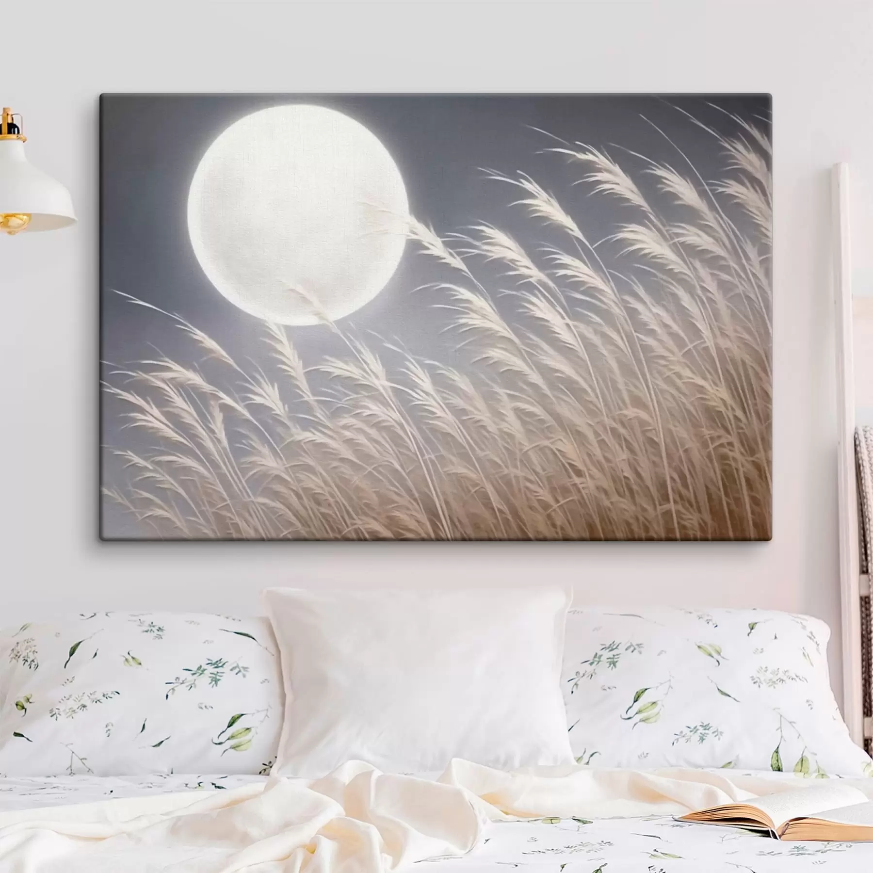 murales Luna grande y plantas s43218