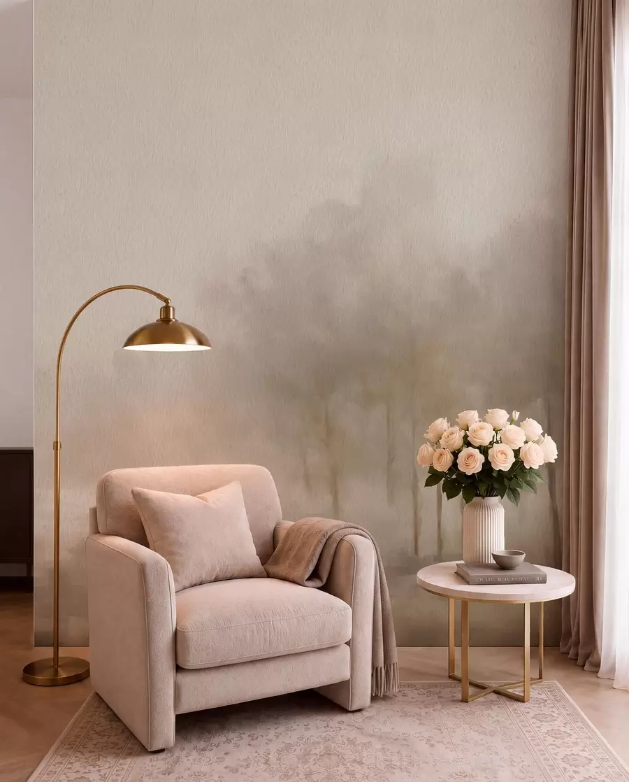 Wall Mural Photo Wallpaper Abstract forest with sepia effect w03596